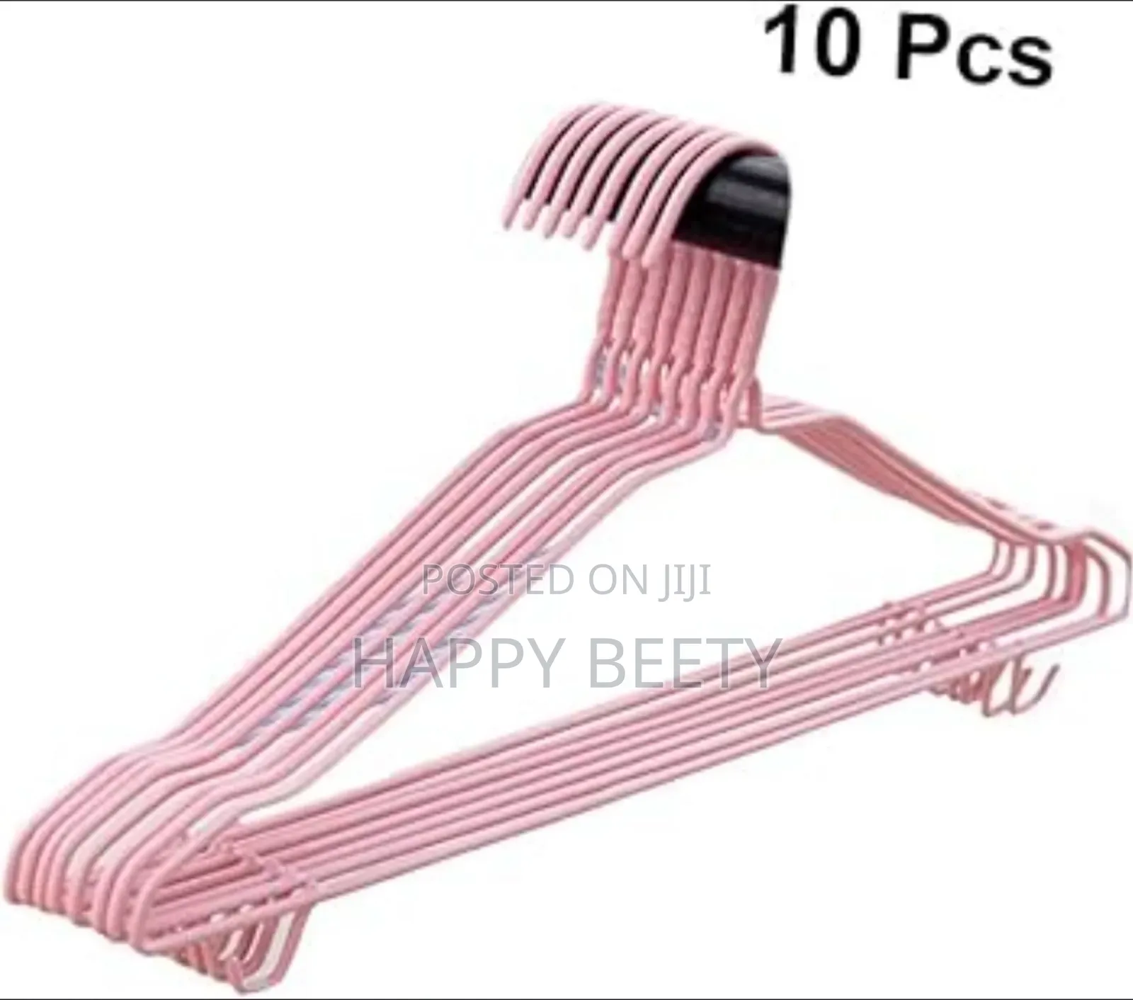 10pc Simple Steel With Plastic Coat Hanger With Hooks Hanger