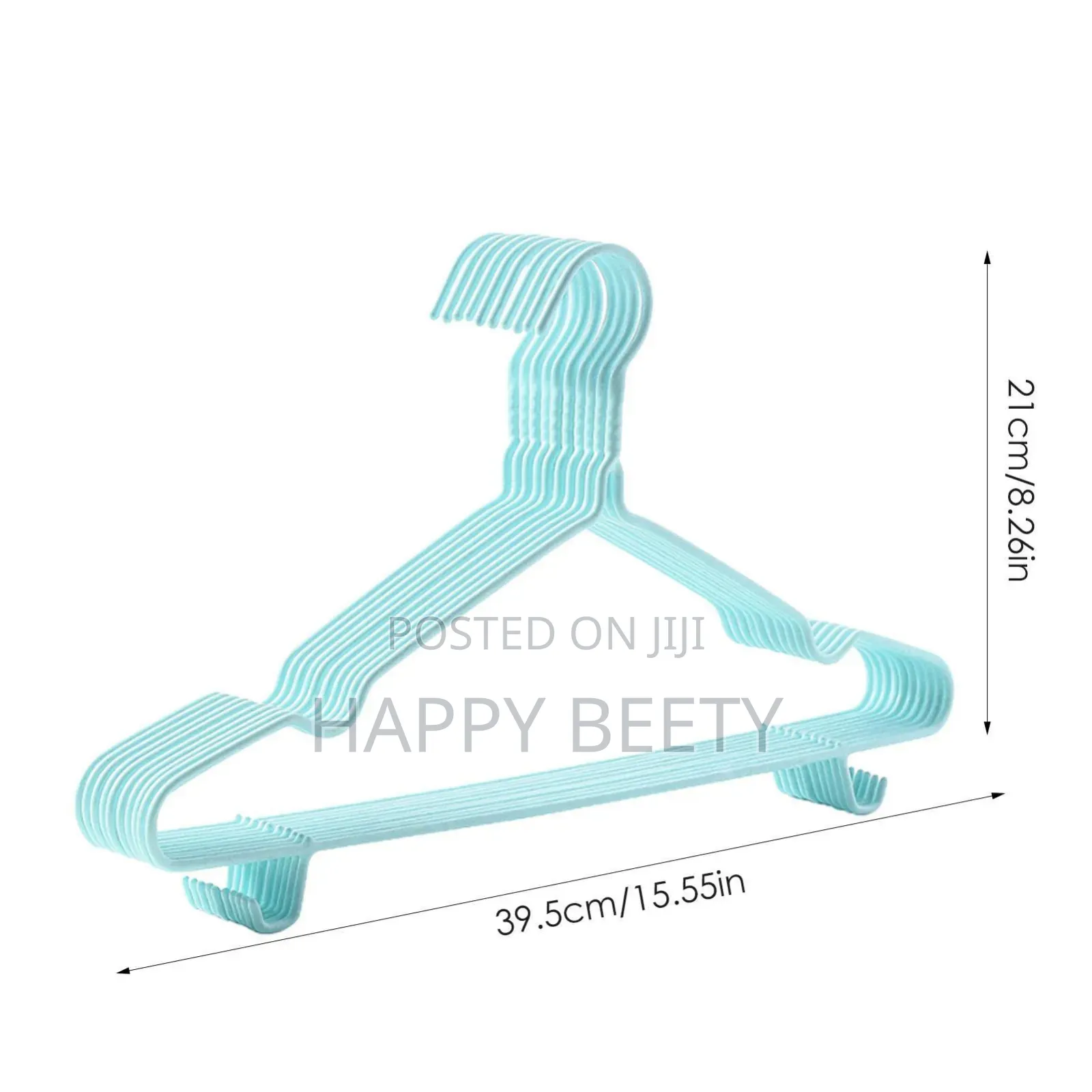 10pc Simple Steel With Plastic Coat Hanger With Hooks Hanger
