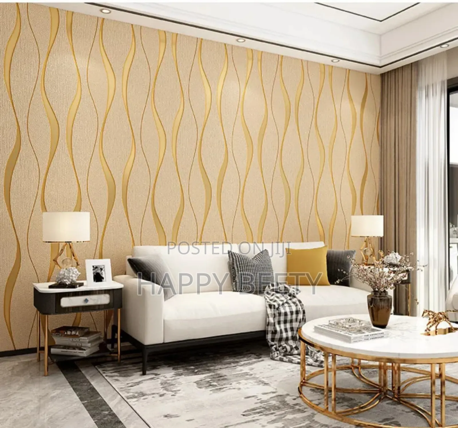 *Elegant Damask, Modern Lines Bold 3d Wallpapers*
