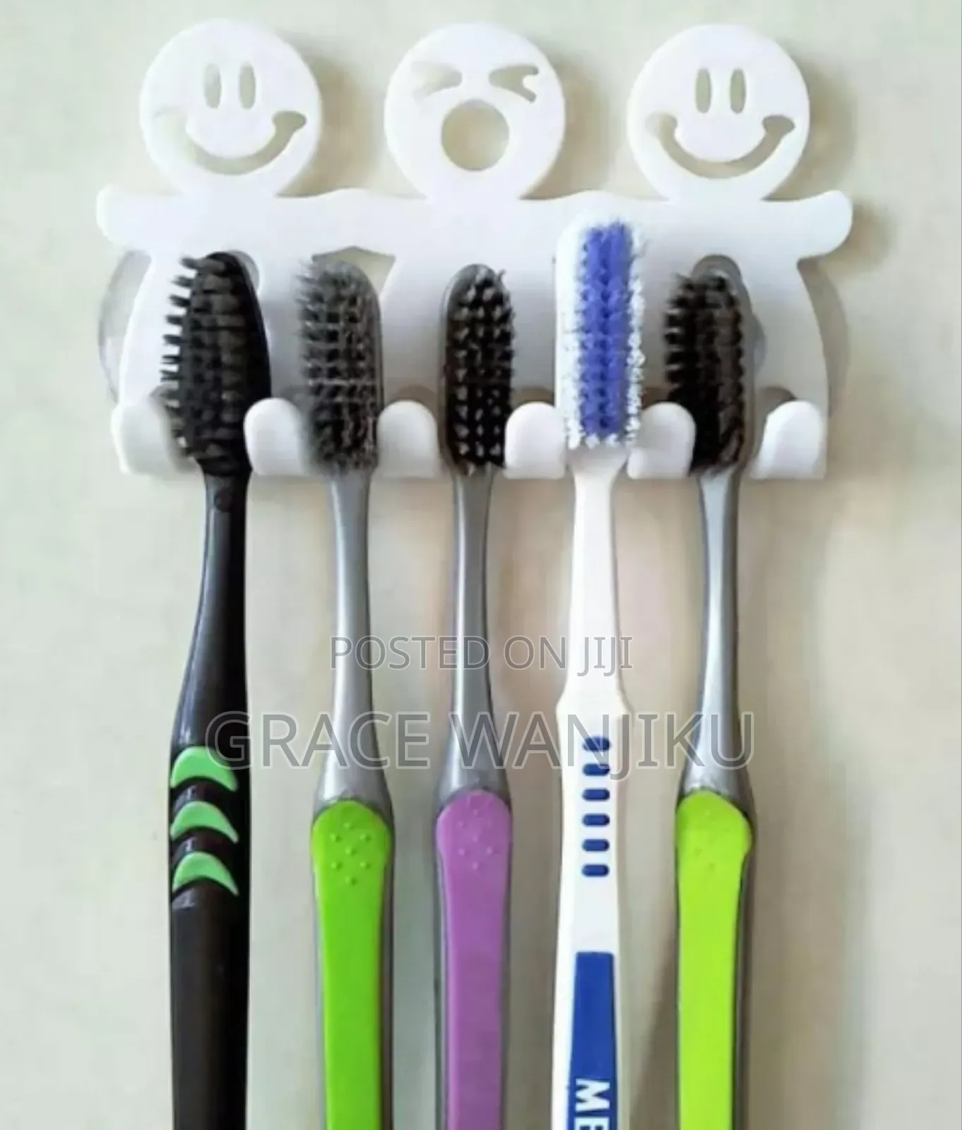 Bathroom Suction 5 Position Toothbrush Holder Rack