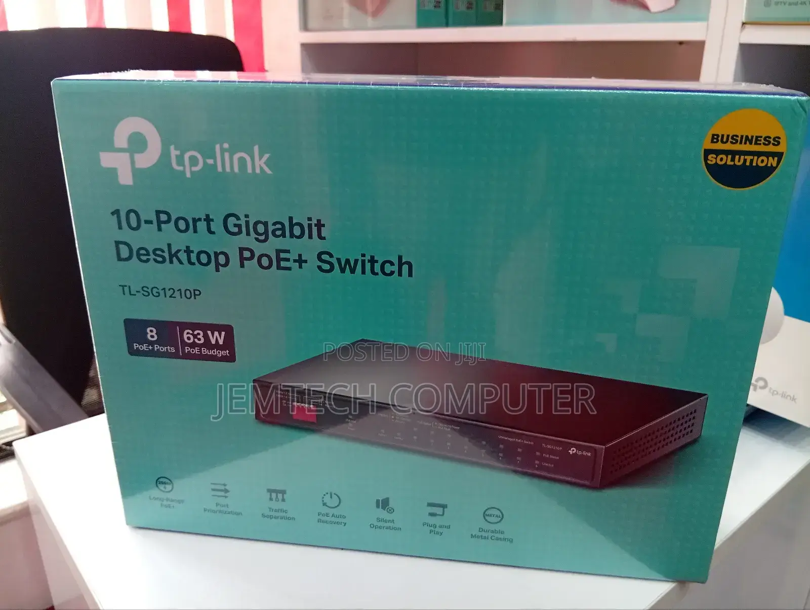 Tp-Link Tl-Sg1210p 10-Port Gigabit Switch 8-Port Poe+
