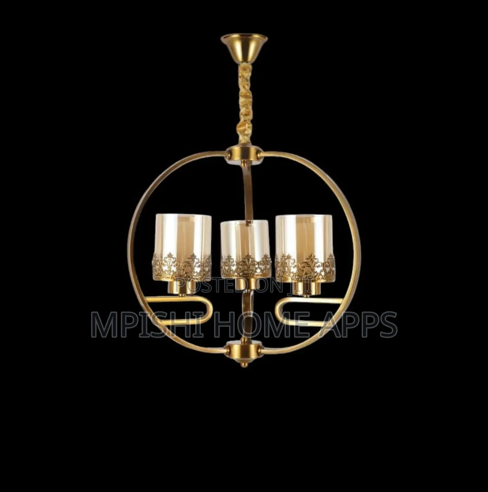 European Crystal Chandelier 3 Arm