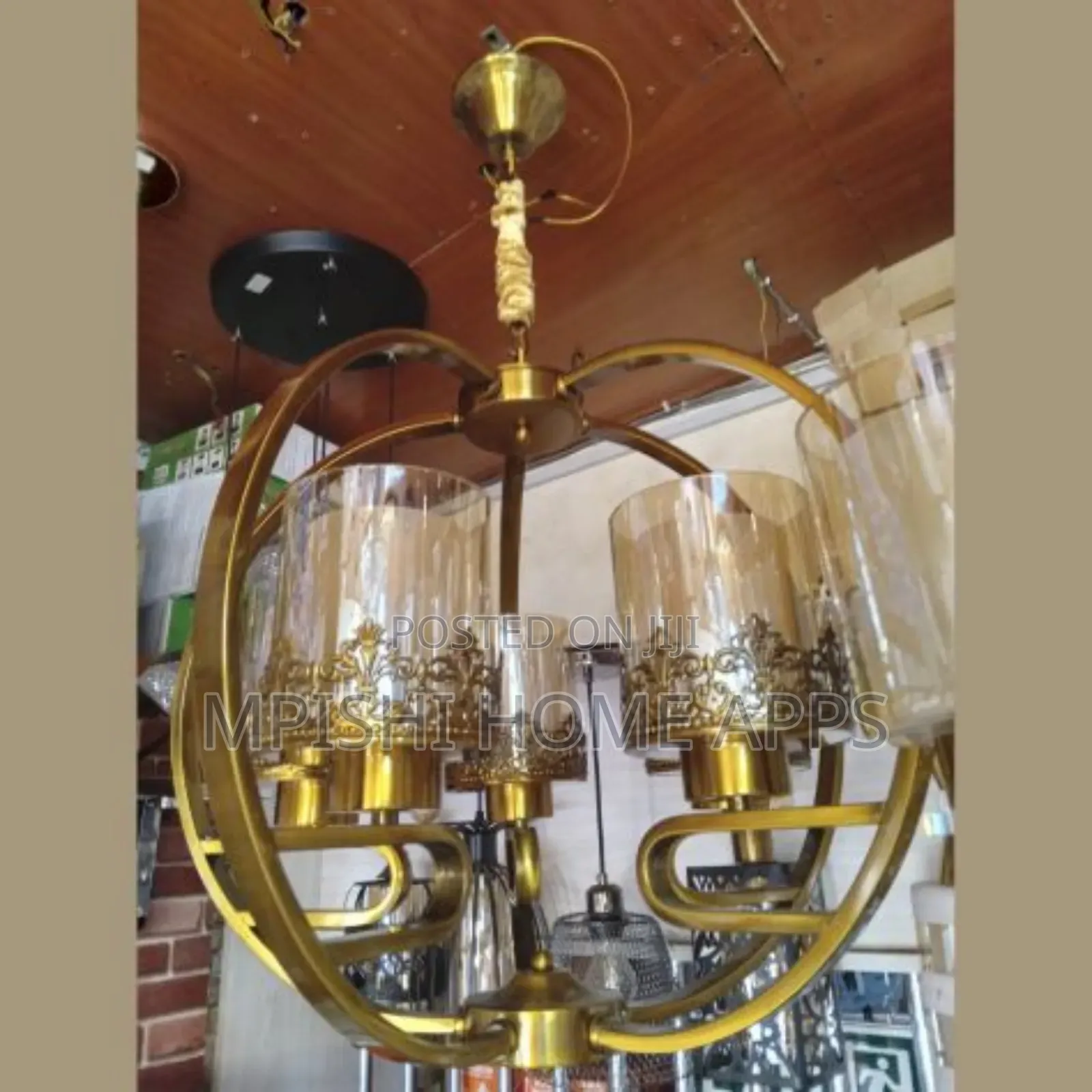 5-Light Gold Luxury Crystal Chandelier