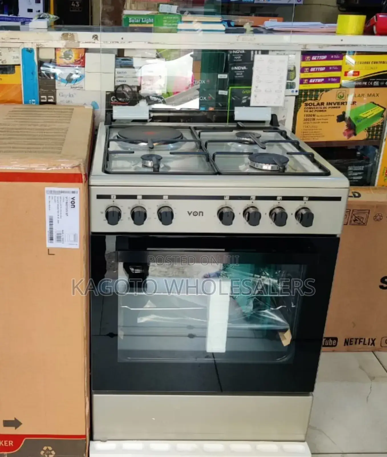 Von Cooker 60cmx60cm 3 Gas + 1 Electric Jet Valve V3g60cm