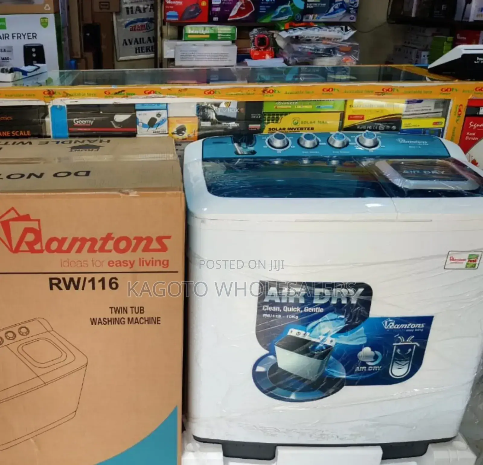 Ramtons Washing Machine Twin Tub 10kg With Air Dryer Rm-4/10