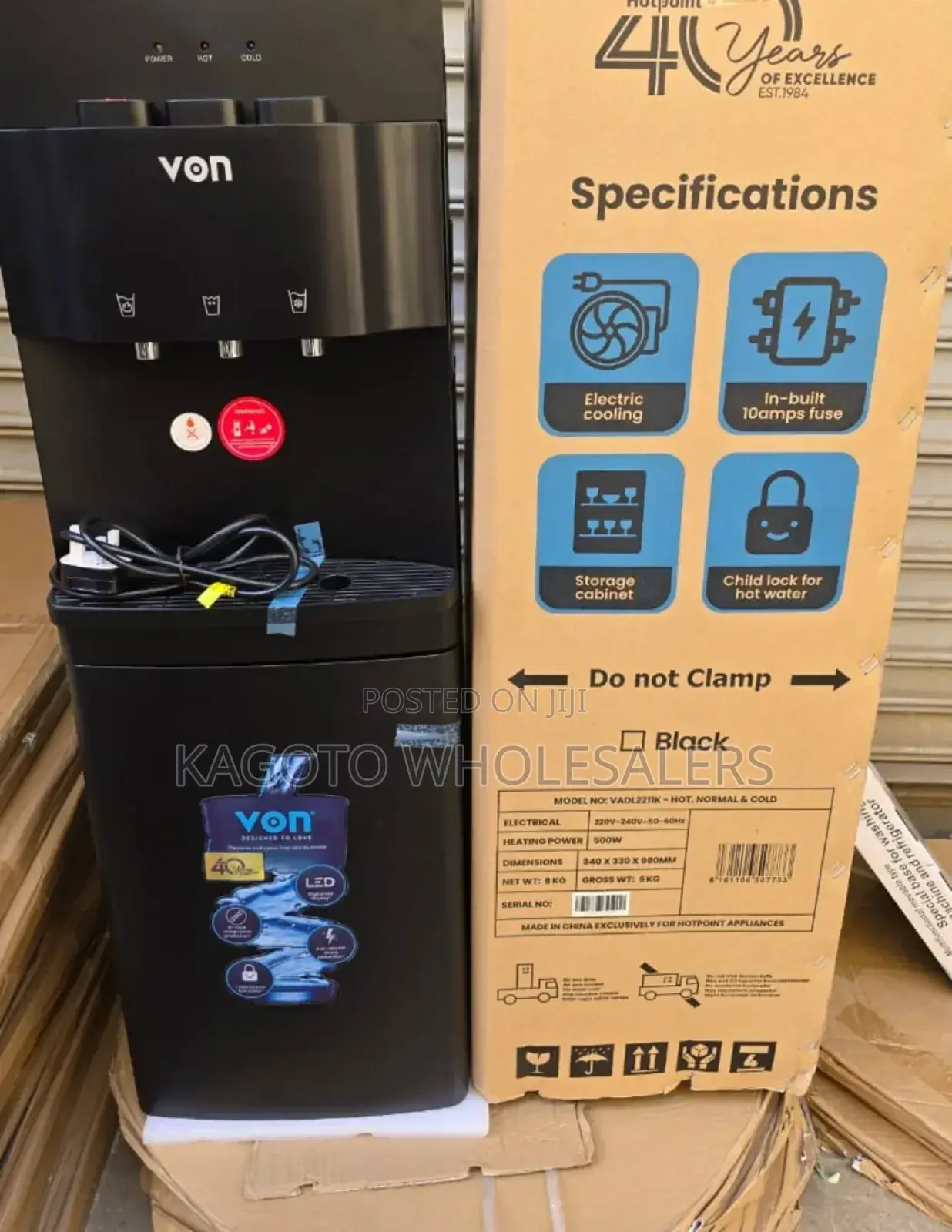 Von Hotpoint Hot Normal and Cold 3 Taps Dispenser V3w