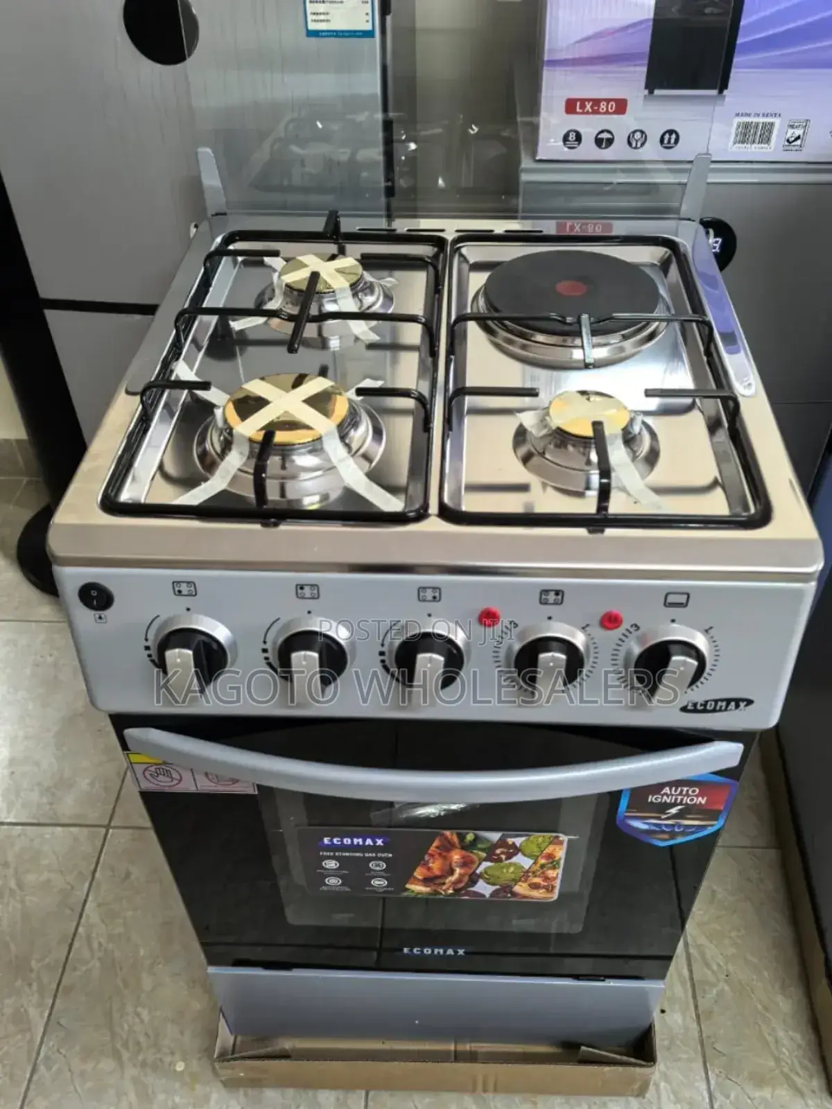 50*55 Ecomax 3+1electric Free Standing Gas Cooker E3+1c/G