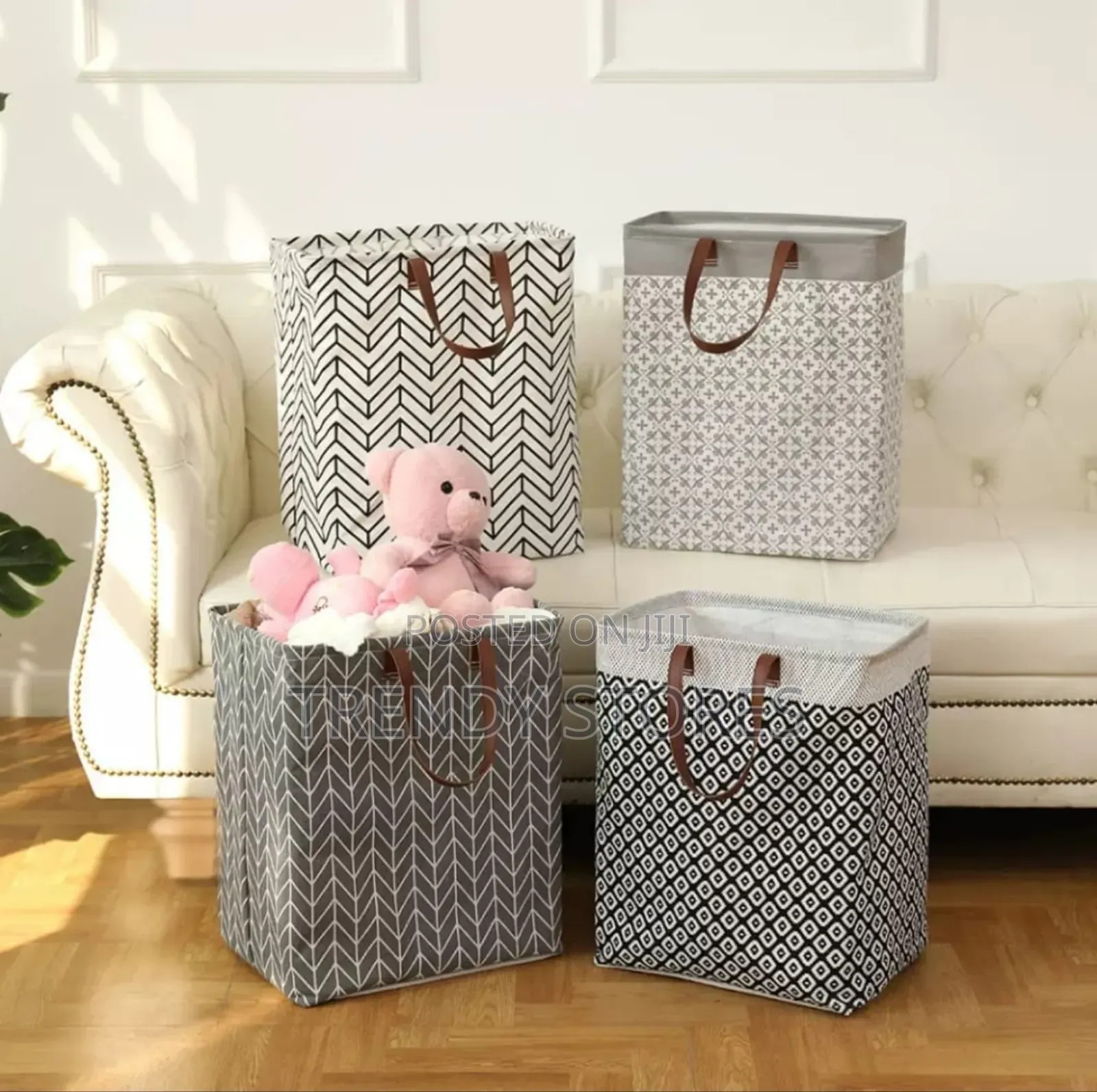 Boho Style Fabric Laundry Basket