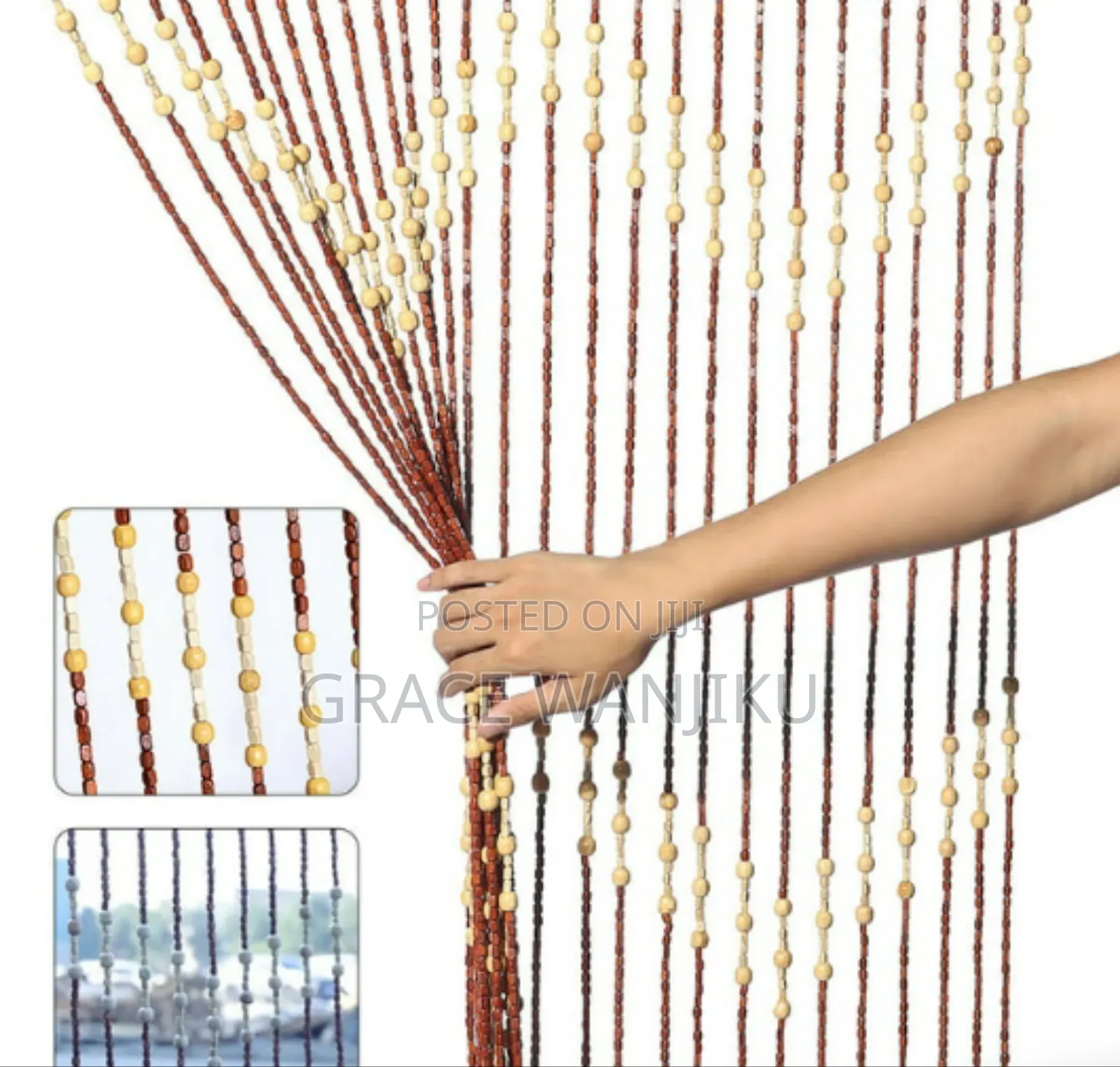 Wooden Beads Indoor/Outdoor Curtain*