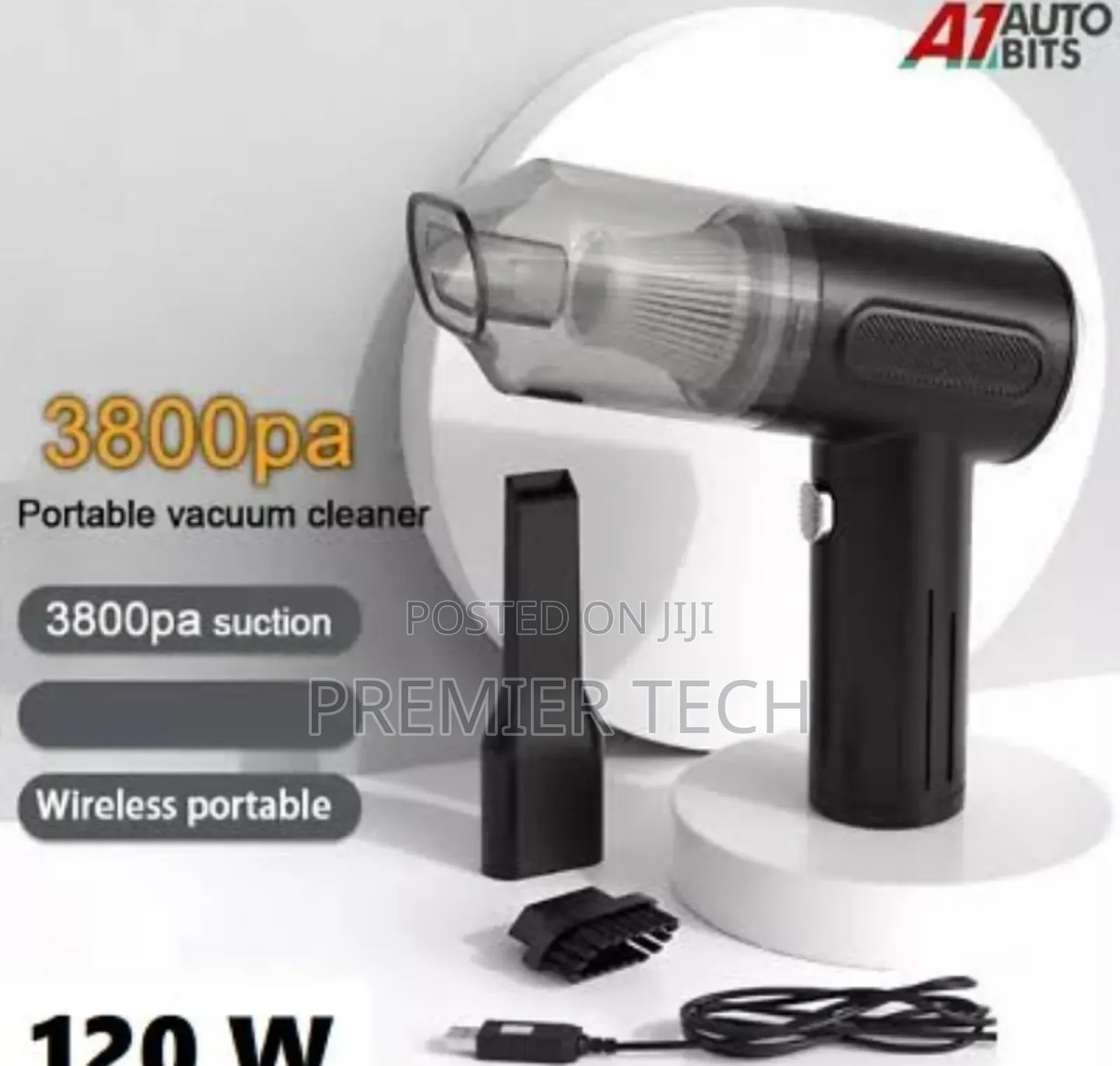 *Rechargable 2in1 Vacuum Cleaner (3800pa Suction + Led Light