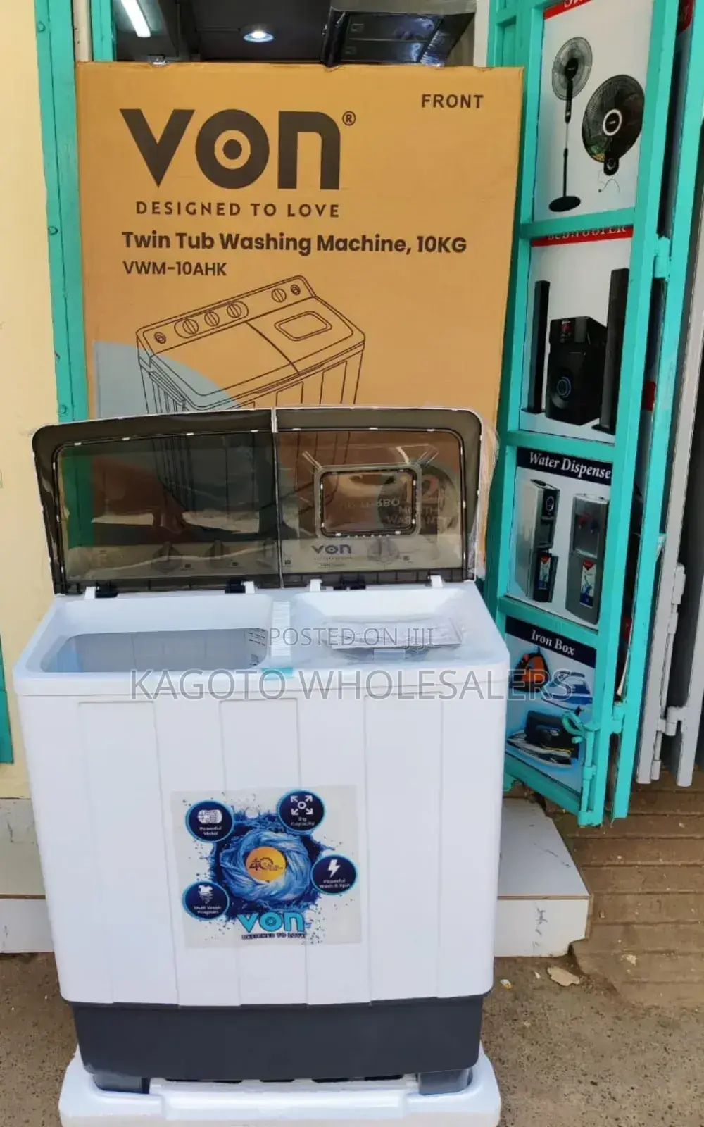 Von 10kg Washing Machine *Two Tub Semi Automatic V10*k/Wm