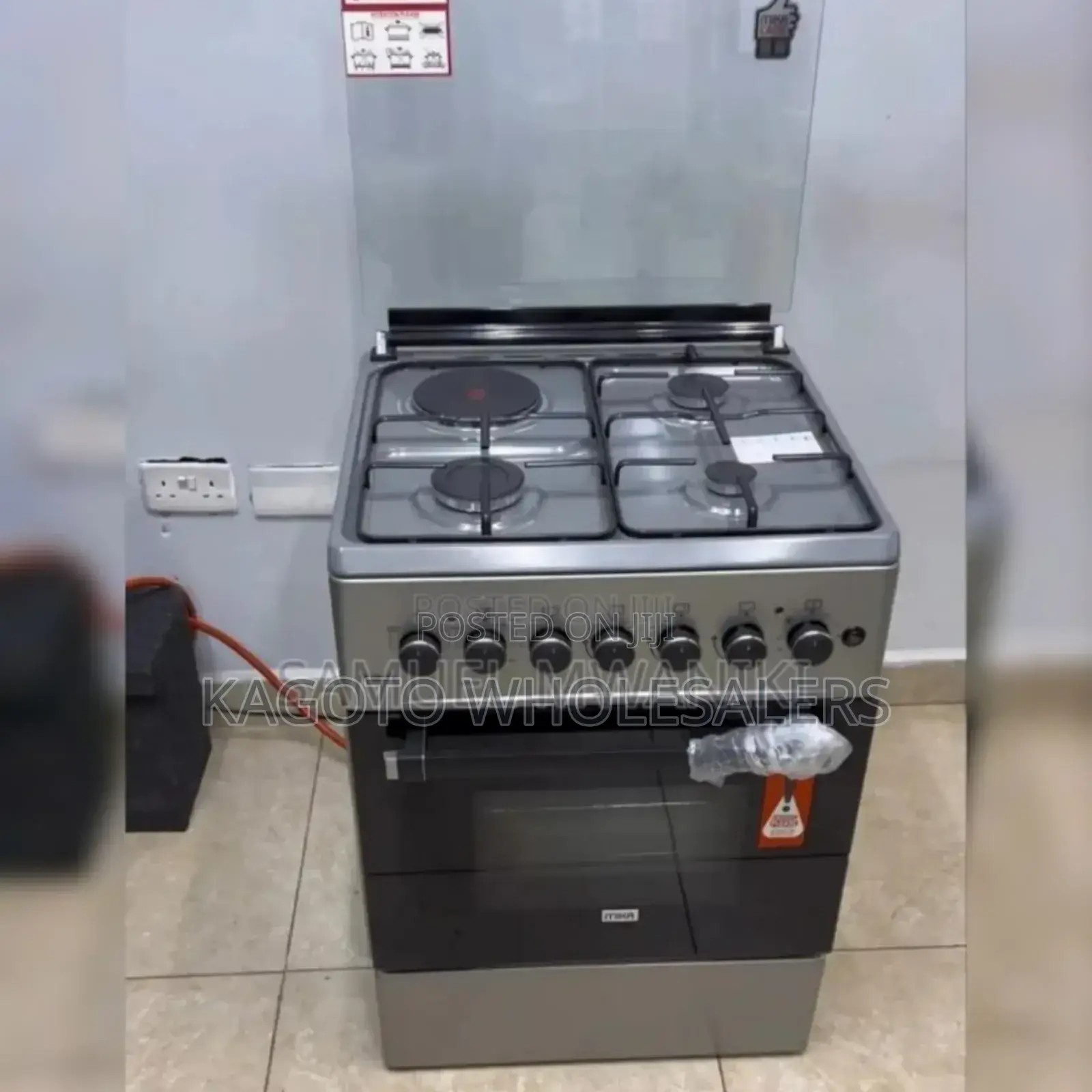 With a Back Hot Plate - Mika 58by58 Standing Cooker