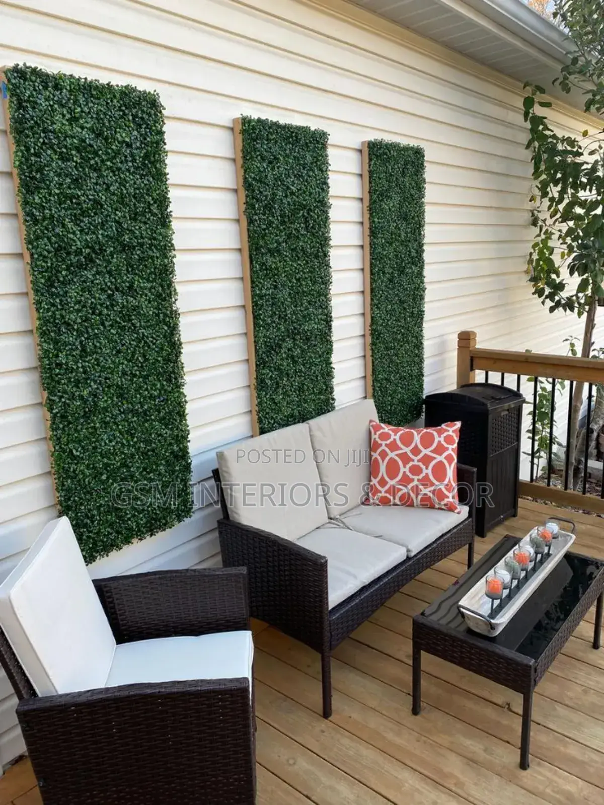Patio Green Hedges for Wall Decor