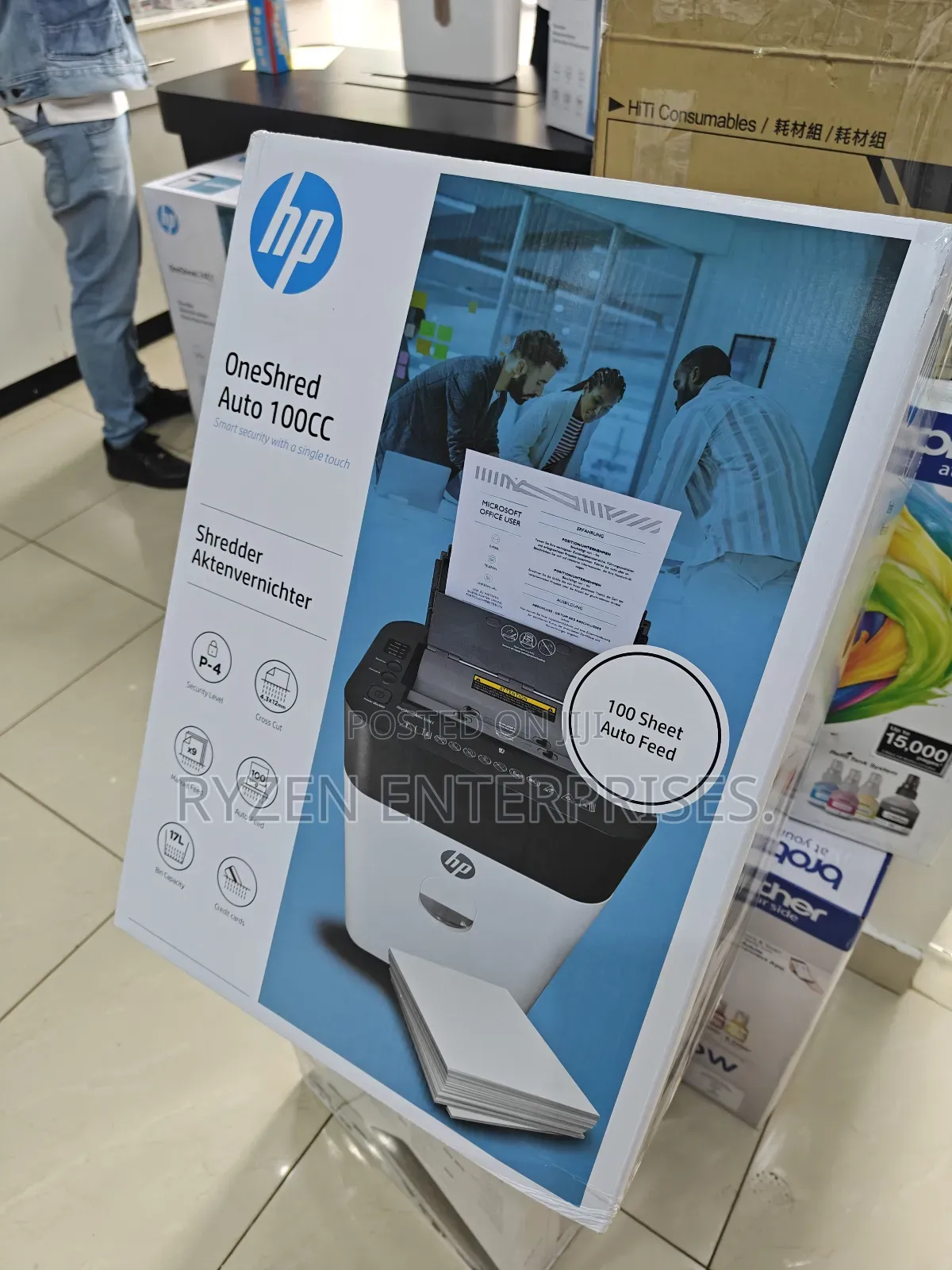 Hp Oneshred Auto 100cc Cross-cut Shredder