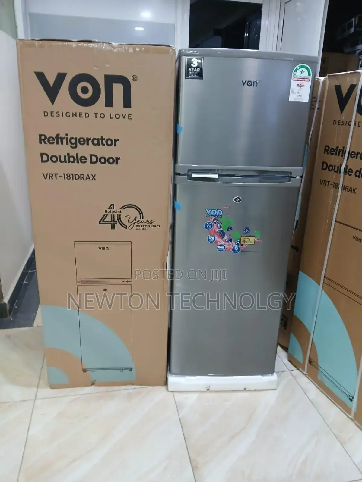 Von VRT-182drax Double Door Fridge -181l,Inbox