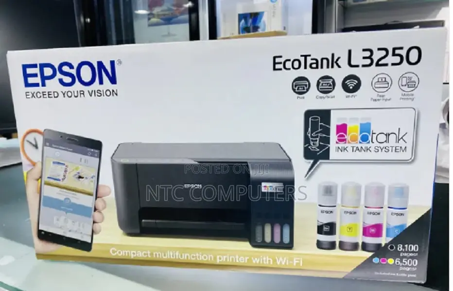 Epson Eco-Tank L3250 A4 Wi-Fi All-in-One Ink Tank Printer.