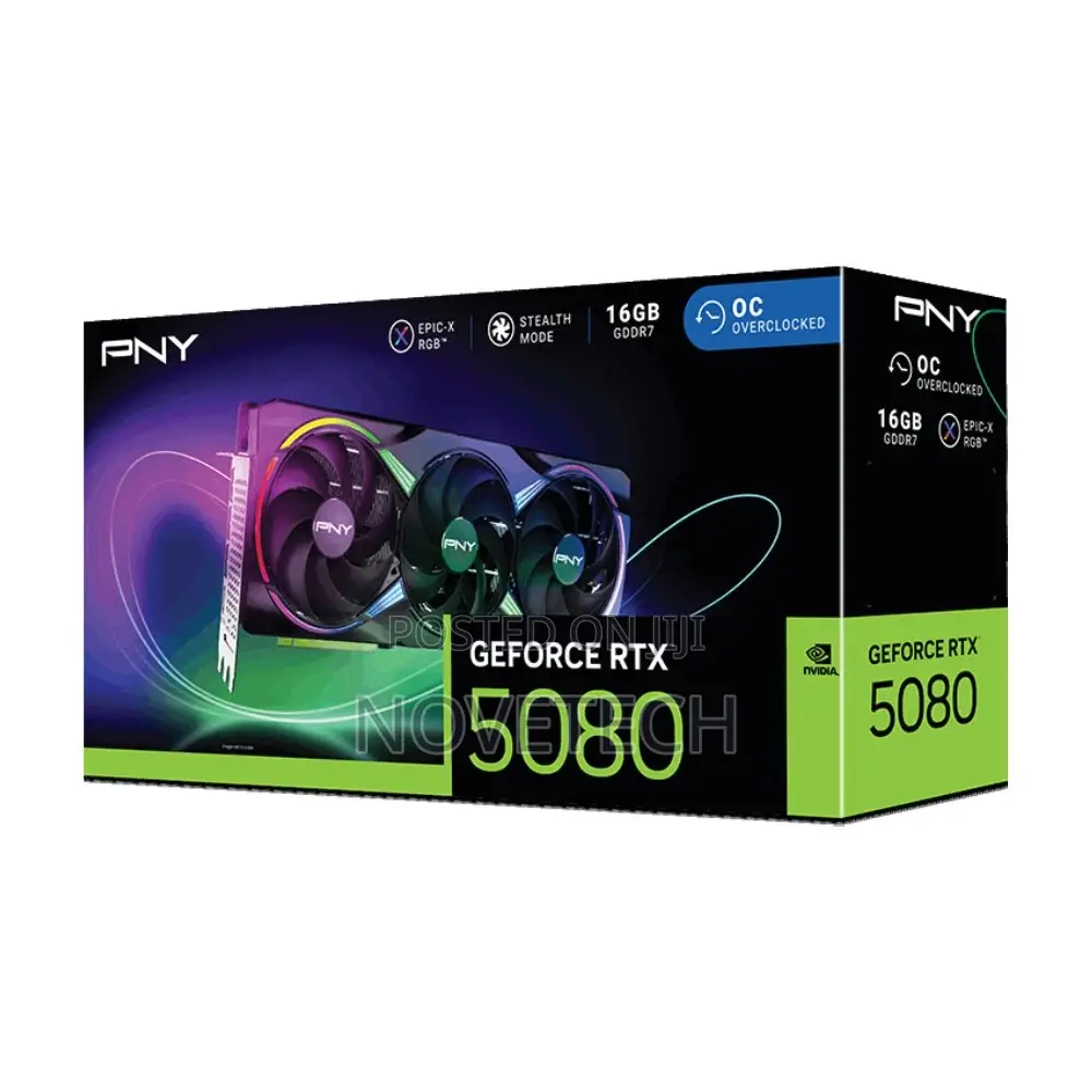 Pny Geforce RTX 5080 Epic-X Argb Oc 16gb Gddr7 Graphics Card
