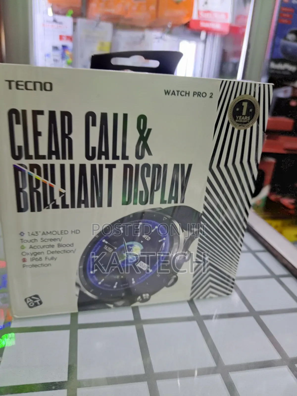 Tecno Watch 2 Pro, 1.43” Amoled Screen Complete Health Care