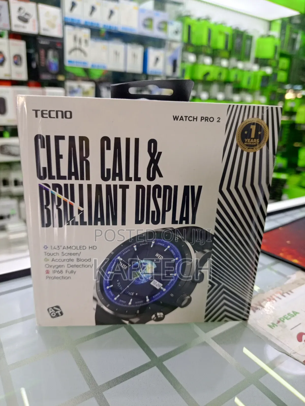 Tecno Watch 2 Pro 1.43 Amoled Screen Clear Calls Smart Watch