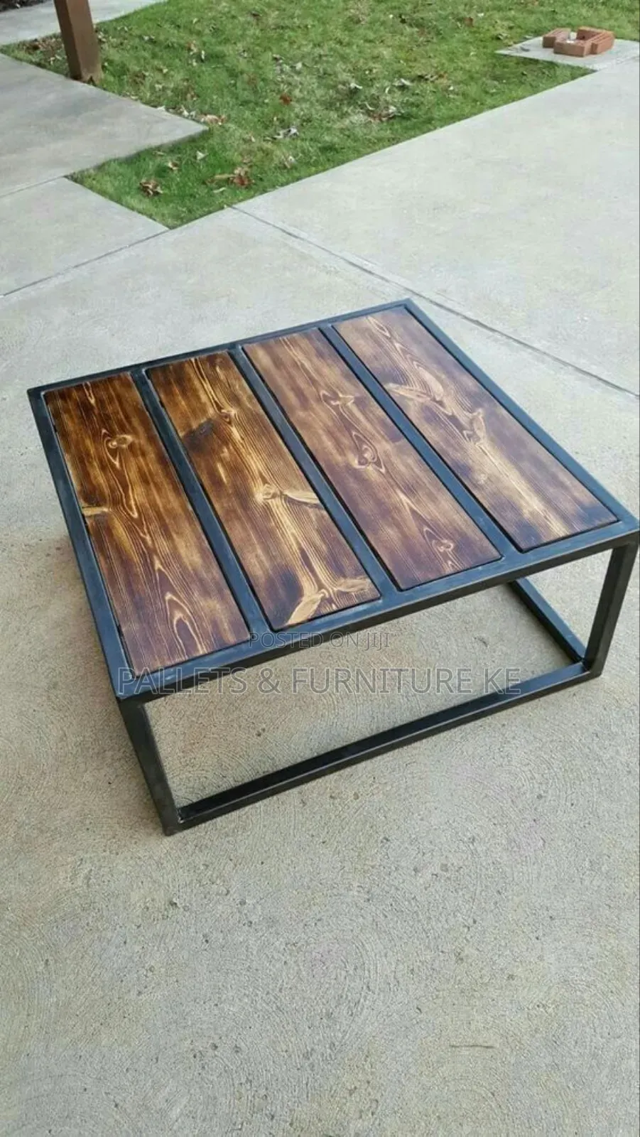 Rustic Steel Coffee Table 56