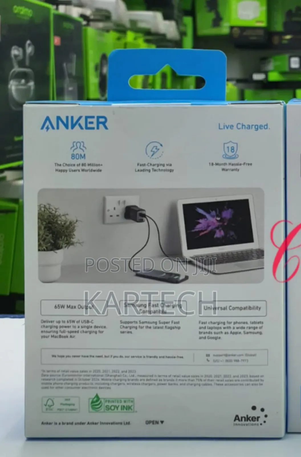 Anker High Speed 65w 3-in-1 Gan Charger
