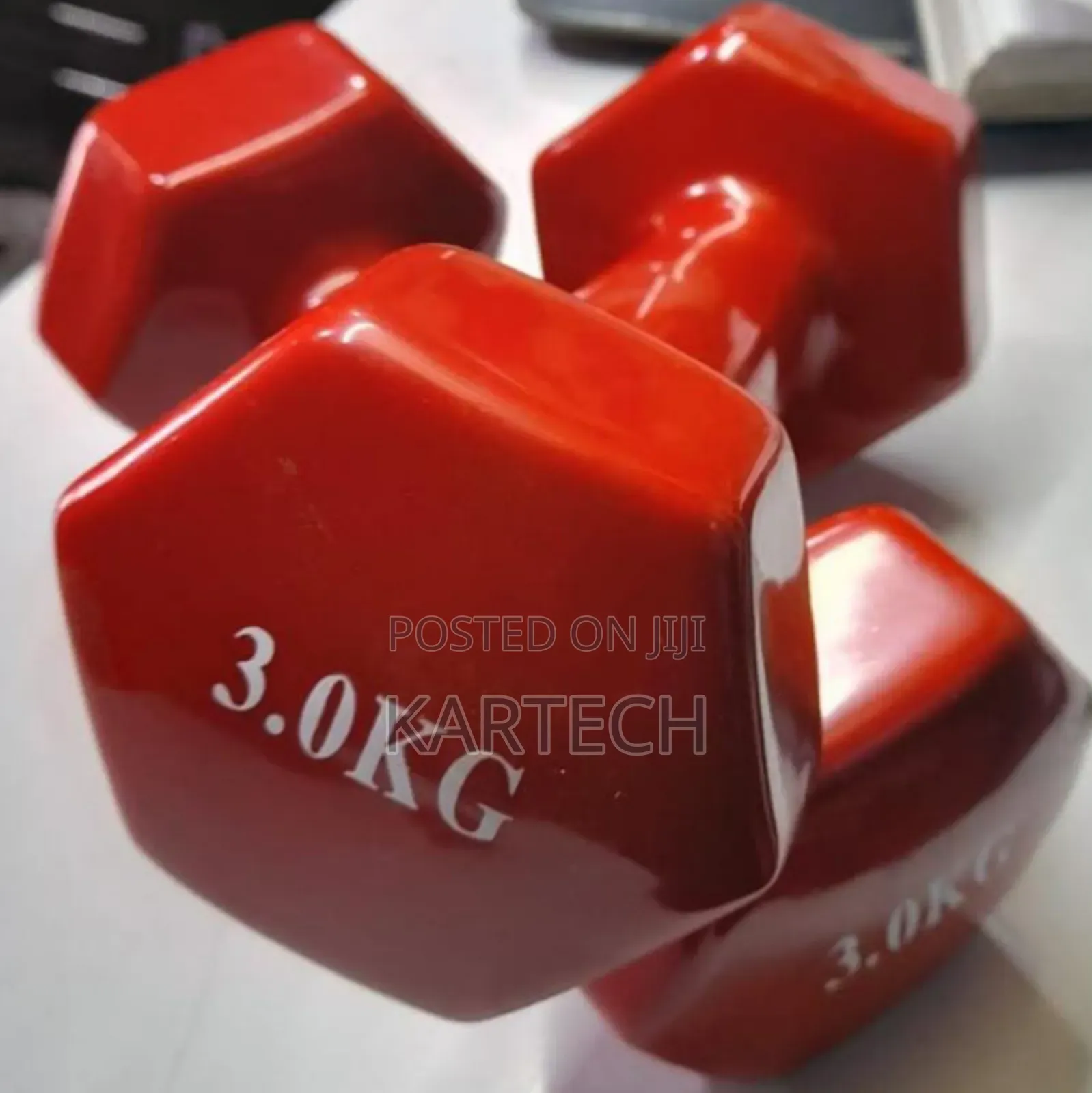 3kg Vinyl Rubber / Weightlifting Neoprene Aerobics Dumbbells
