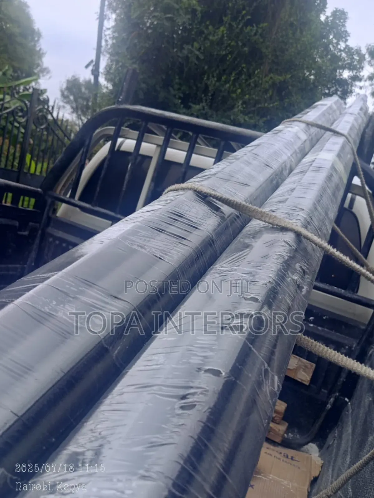 Full Length 6m Long Jua Kali Powder Coated Curtain Rods