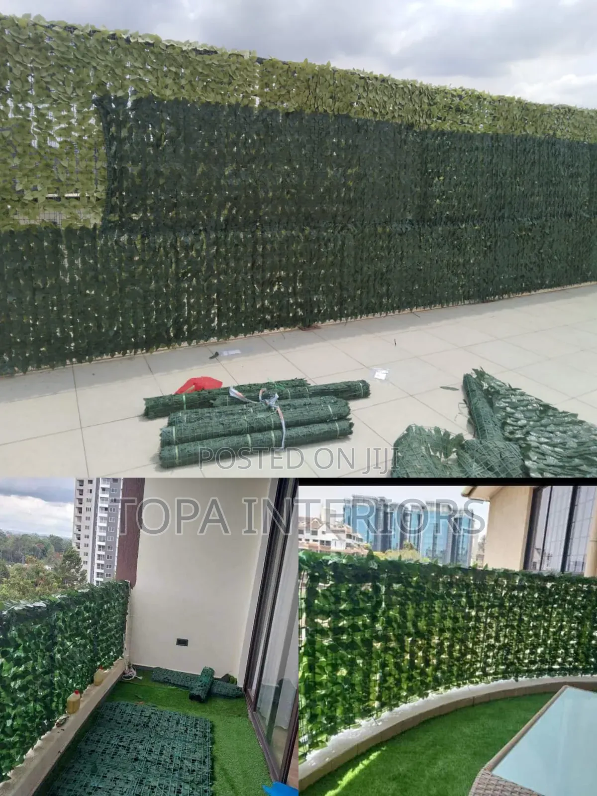 Wall Hedges for Balcony Privacy Cover Artificial Green Fence