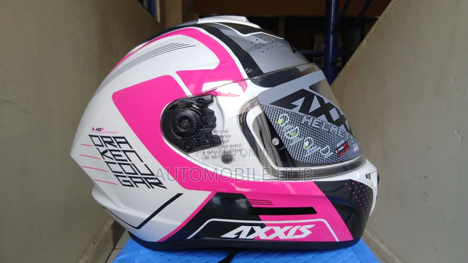 Riding Helmet- White Pink Riding Helmet