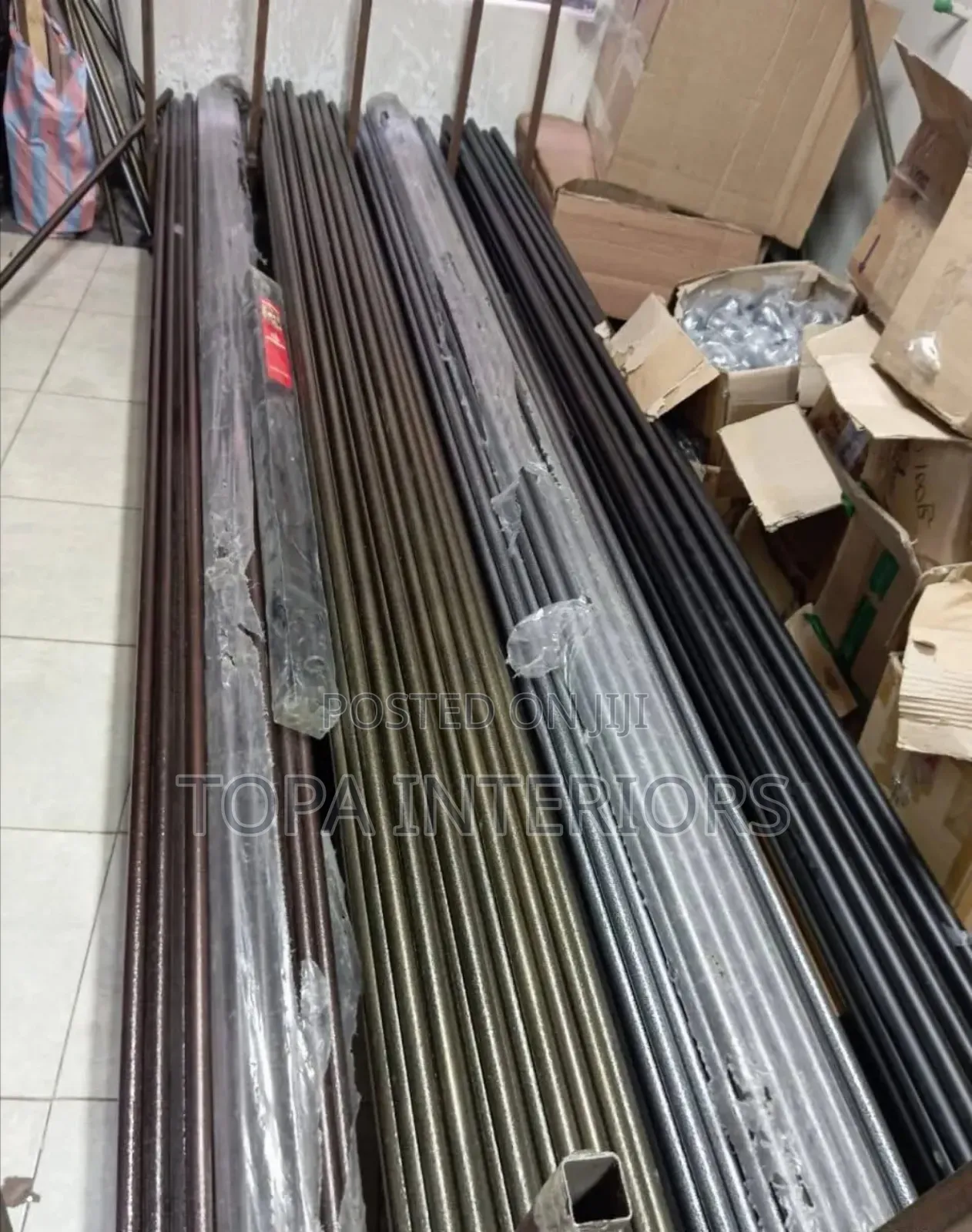 Executive Powder Coated Strong Jua Kali Curtain Rods 6m Long