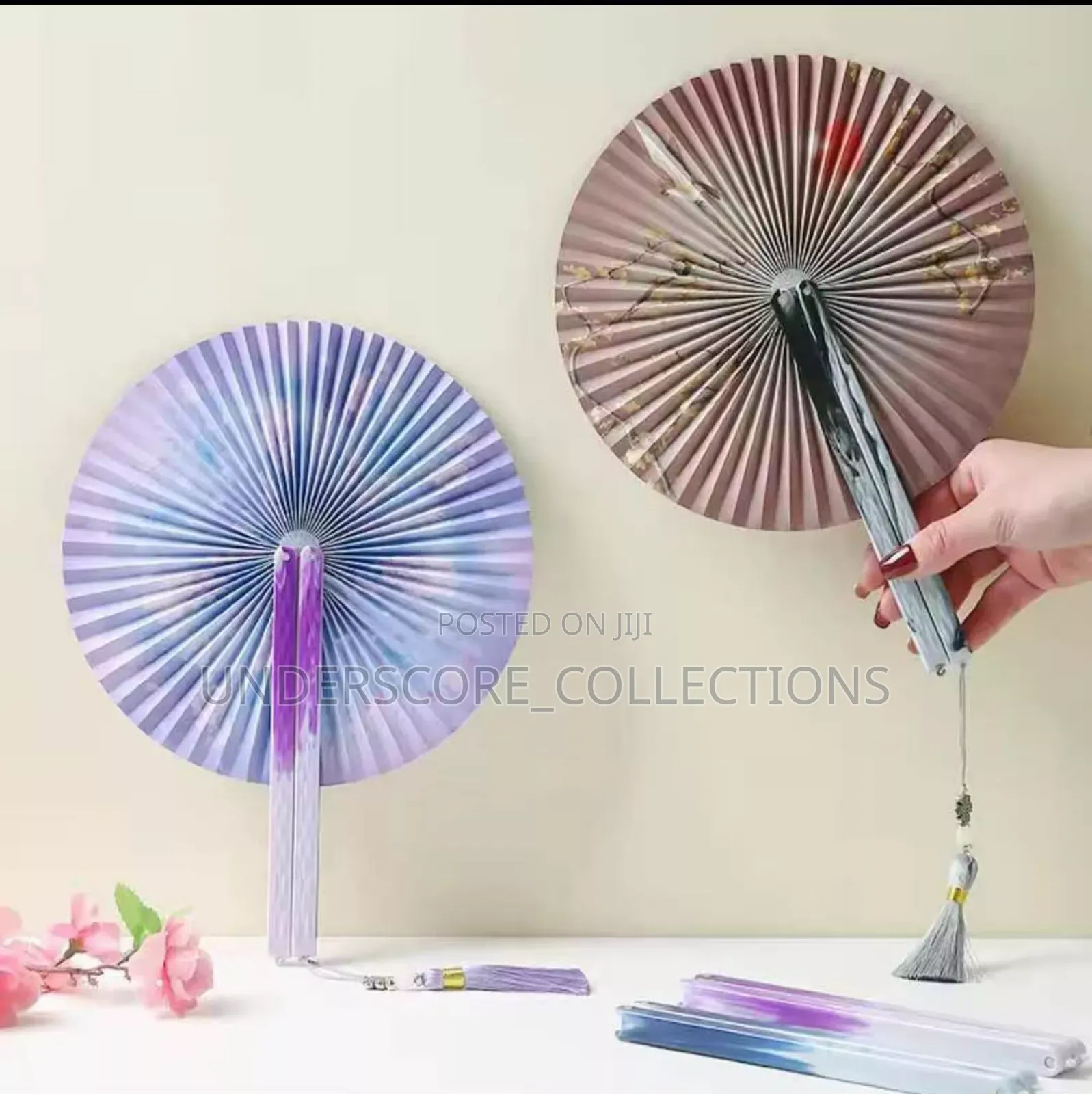 Hand Held Round Foldable Fans