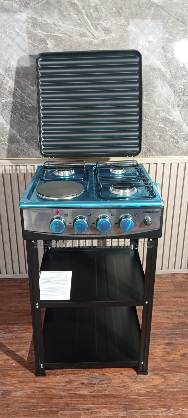 Eurochef 3g+1e Standing Cooker With Shelves