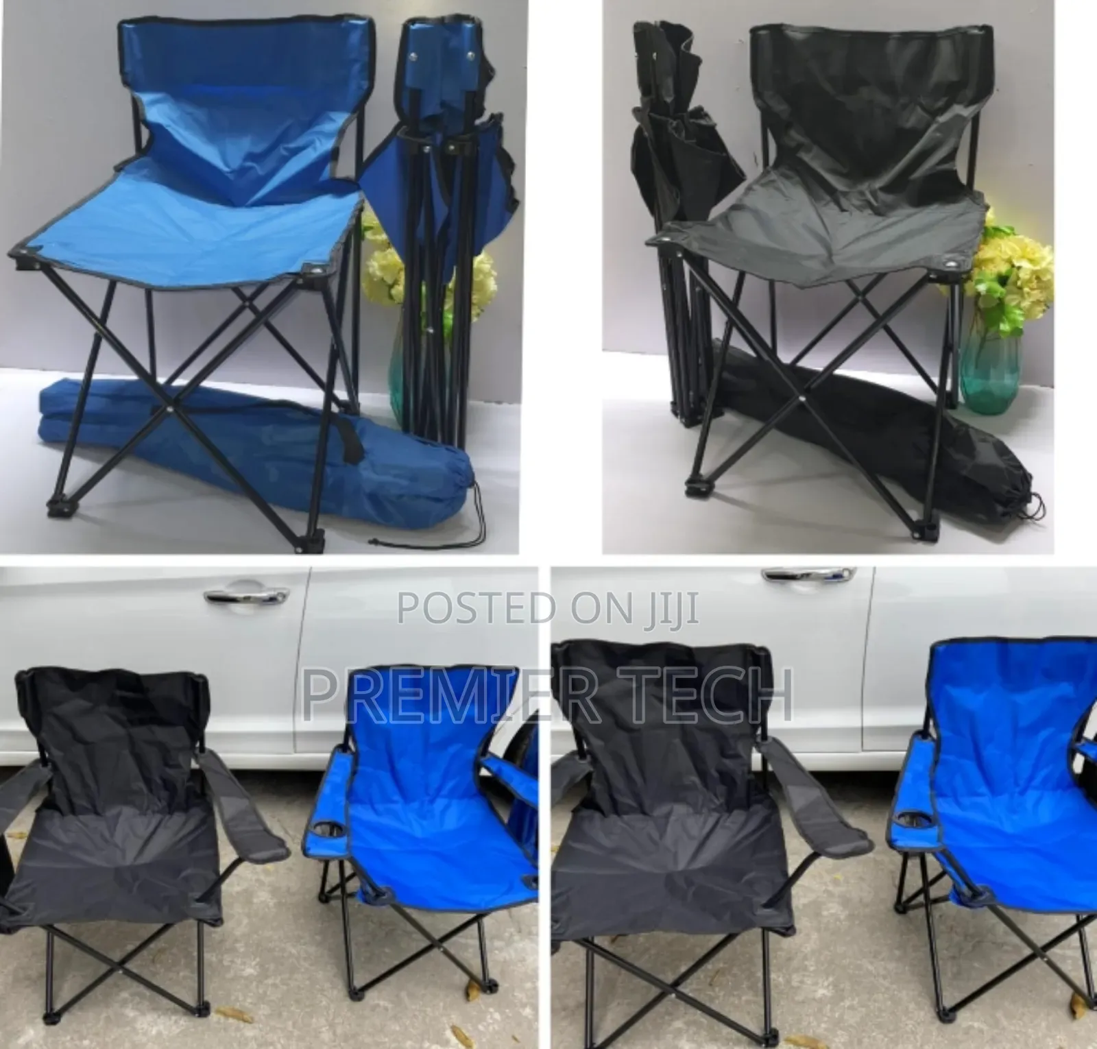Foldable Metallic Frame Waterproof Canvas Camping Chair