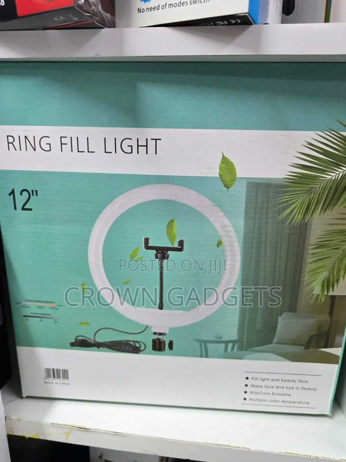 12" Dimmable Ring Fill Light With Stand for Beauty Videos