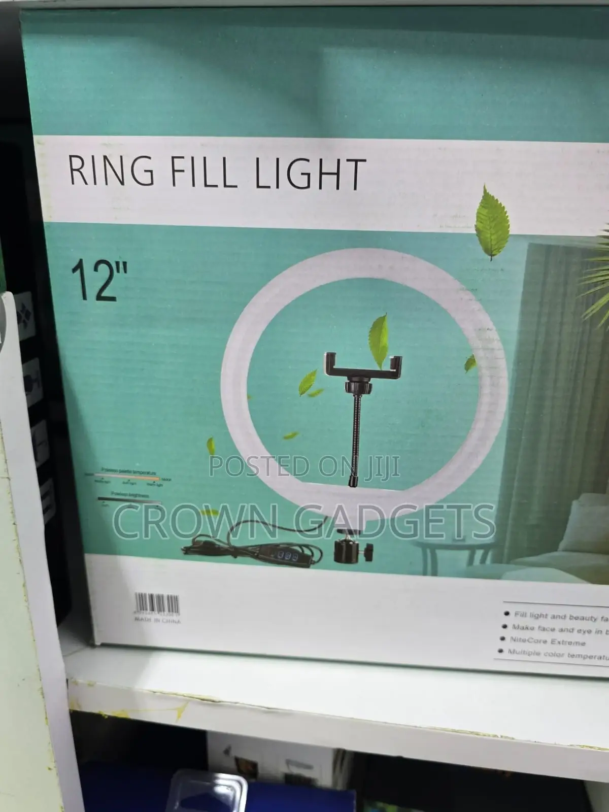 12" Dimmable Ring Fill Light With Stand for Beauty Videos
