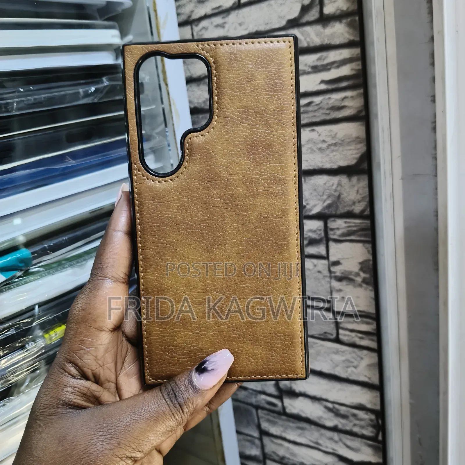 Samsung S24 Ultra Brown Leather Back Cover