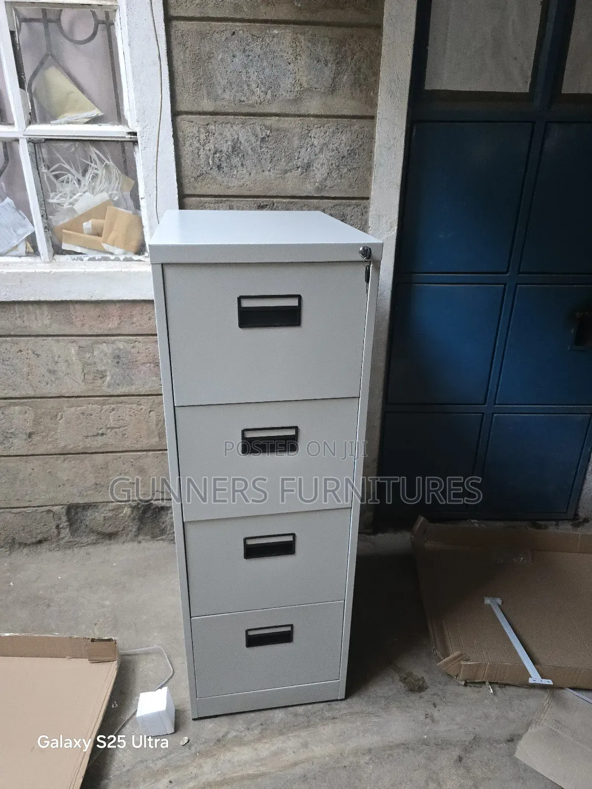 Steel Filing Cabinet.