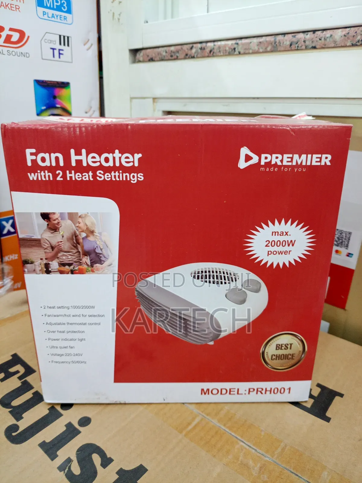Premier Fan Heater With 2 Heat Settings, Model: Prh001.