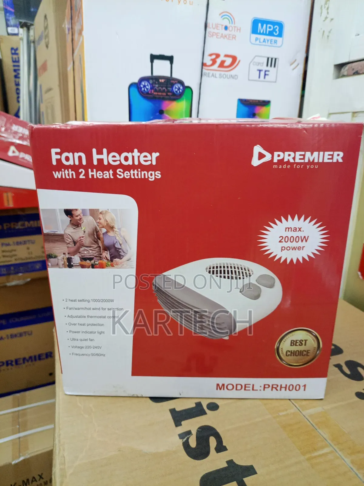 Premier Fan Heater With 2 Heat Settings