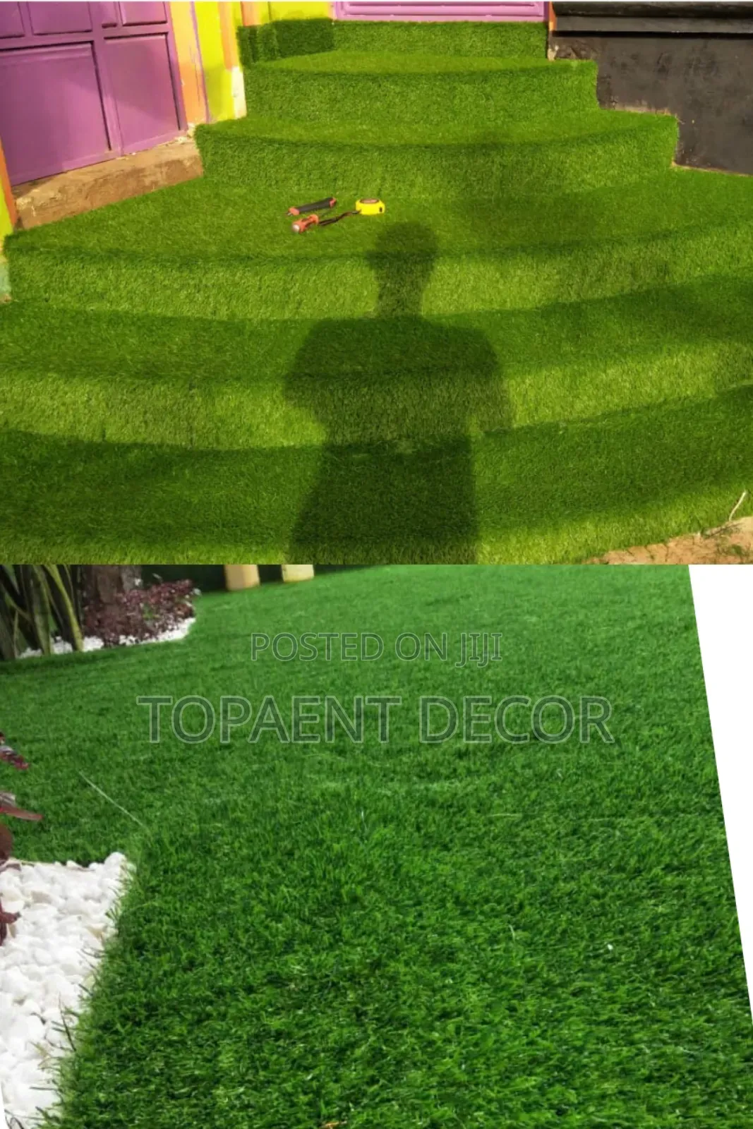 Functional Green Staircase and Open Space Artificial Grass