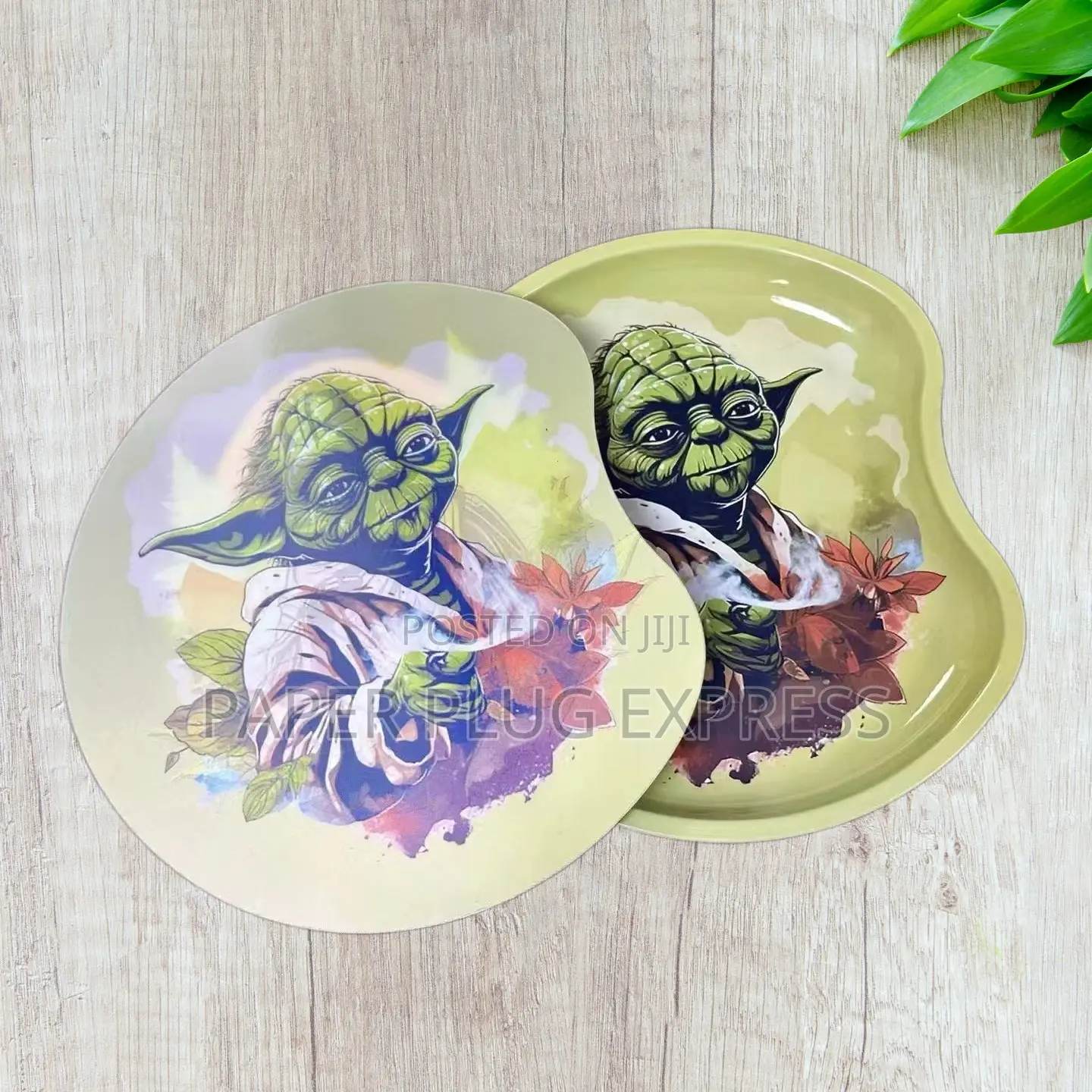 3d Holographic Metallic Rolling Tray With Magnetic Lid- Yoda