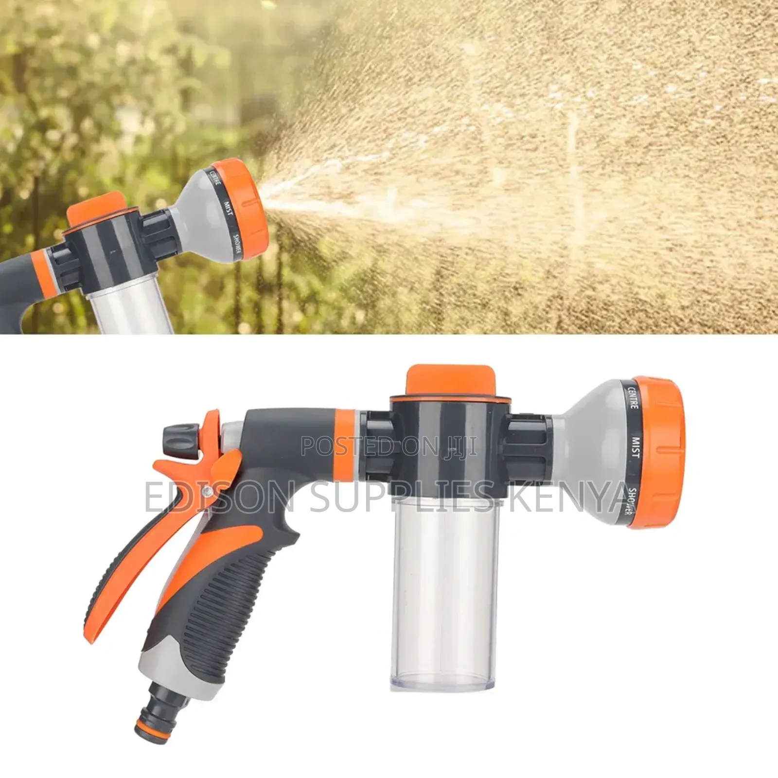 Water Gun Spray With Soap Bottle Hose Pipe Connector Nozzle