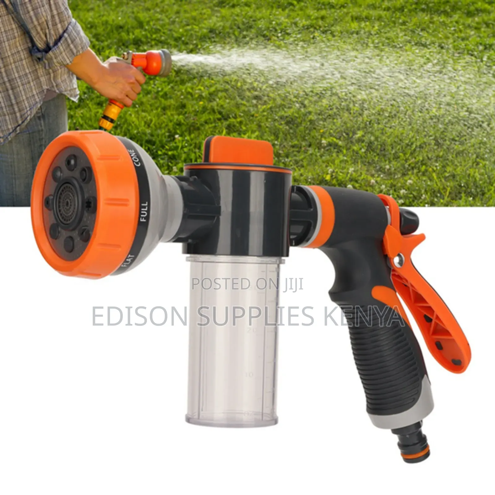 Water Gun Spray With Soap Bottle Hose Pipe Connector Nozzle