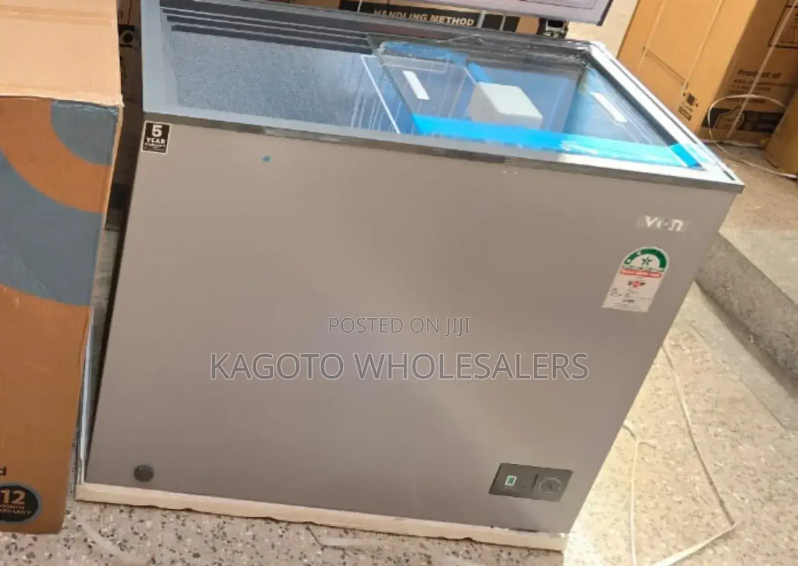 Von 198 Litres Chest Deep Freezer (Silver Body) VFR-198lf