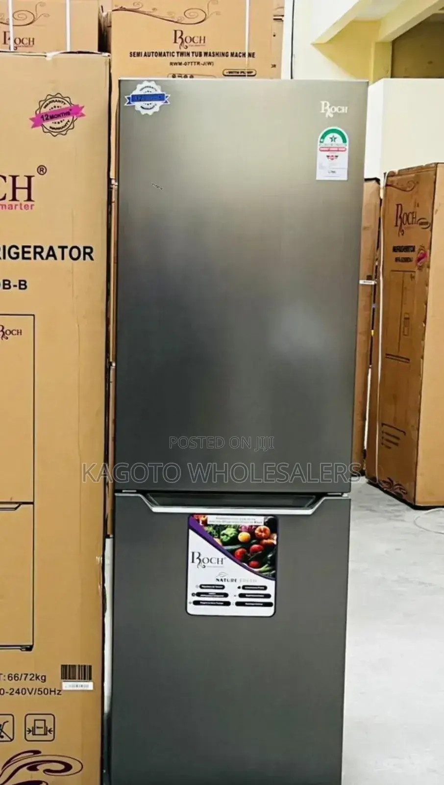330l Roch Nofrost RFR-400 2 Door Fridge Bottom Freezer*