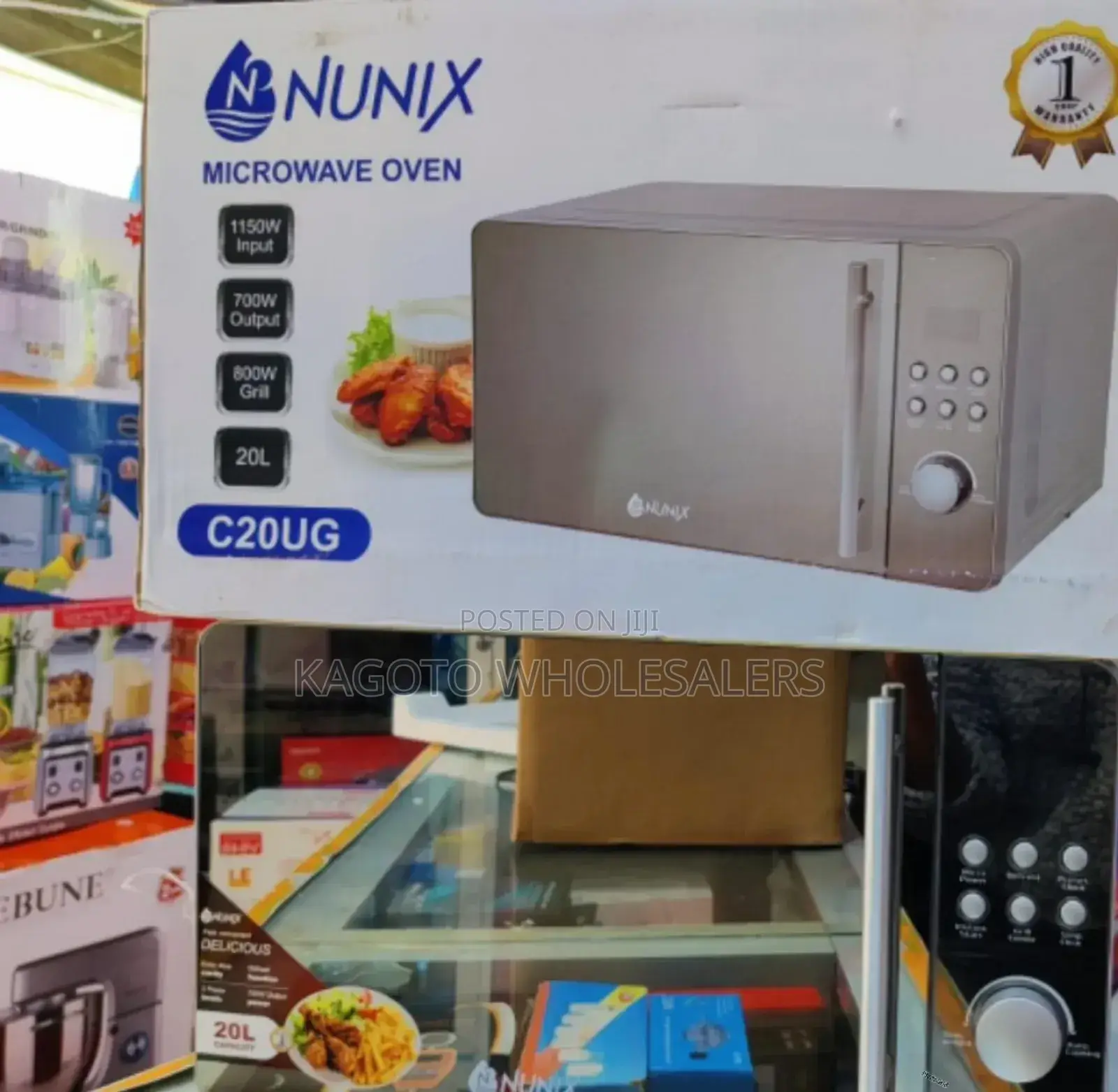 Nunix Microwave 20litres Digital Glass Door Plus Grill Nu*L