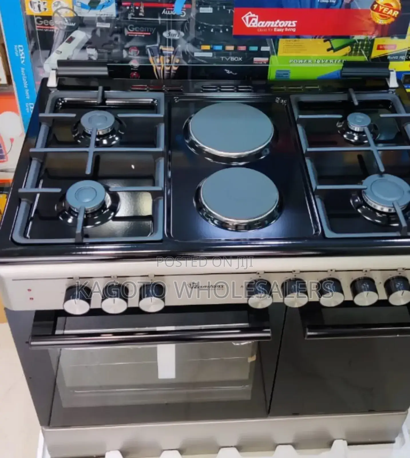 Ramtons 4g+2e Cooker,With Gas Storage Rf*496 °60cmx90cm