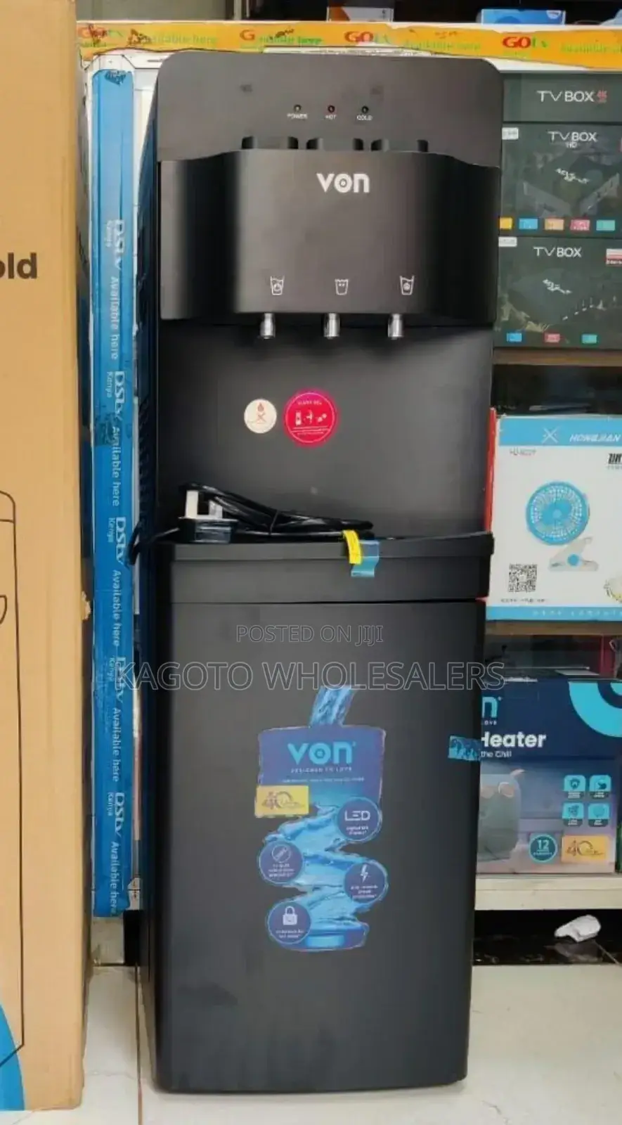 Von Dispenser 3taps Hot, Normal and Cold. Black.*Hnc
