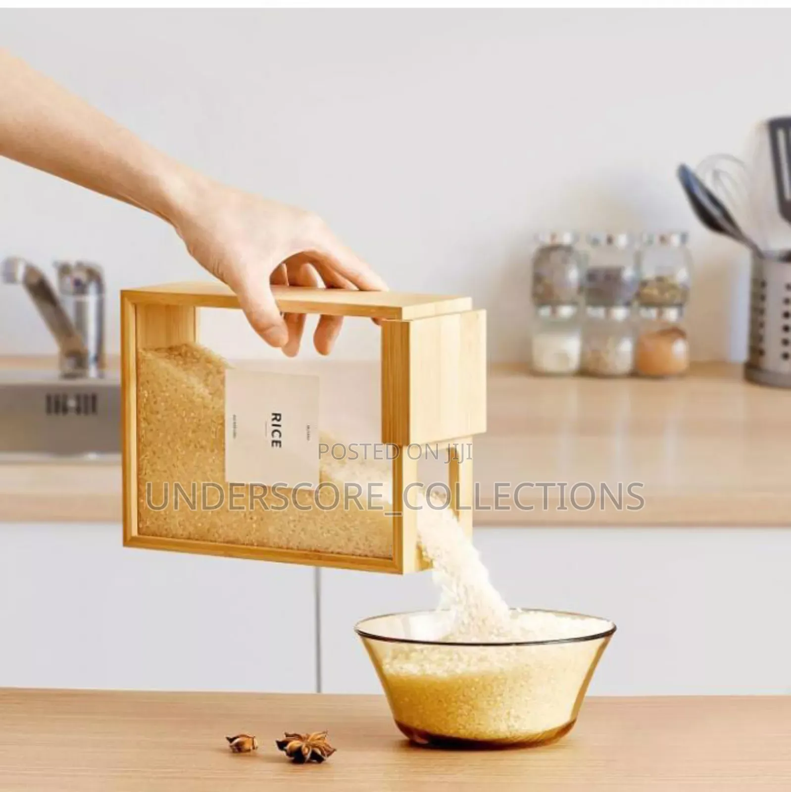 Square Bamboo Food Storage Containers