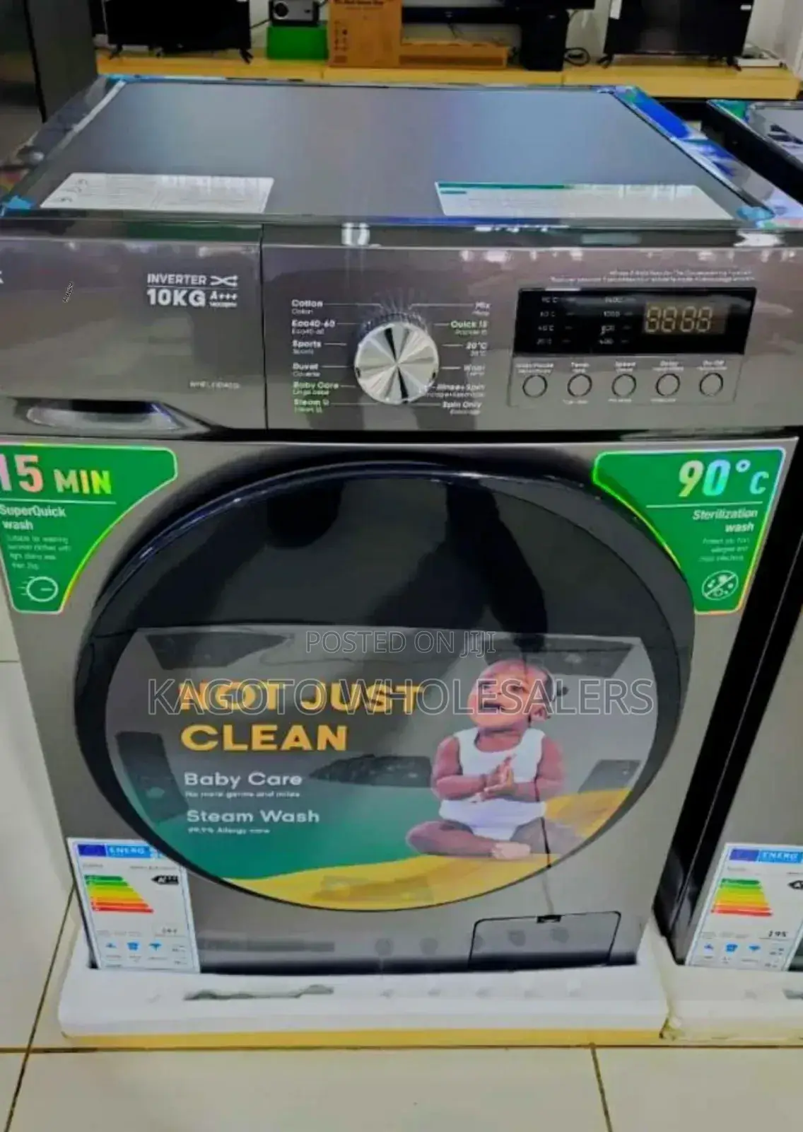 Syinix Front Loading Washing Machine 10kg Wash, Spin S*10*K
